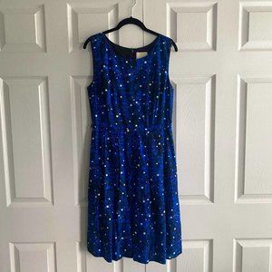 Glow-in-the-dark galaxy print dress with pockets